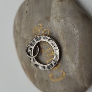 Sterling circle disc trendy charm‎ pendant